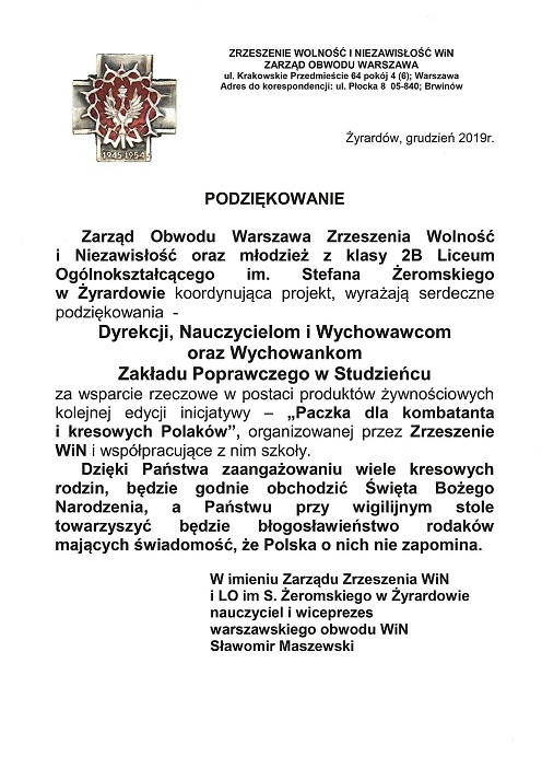 Razem na Święta oraz Paczka dla kombatanta i kresowych Polaków.